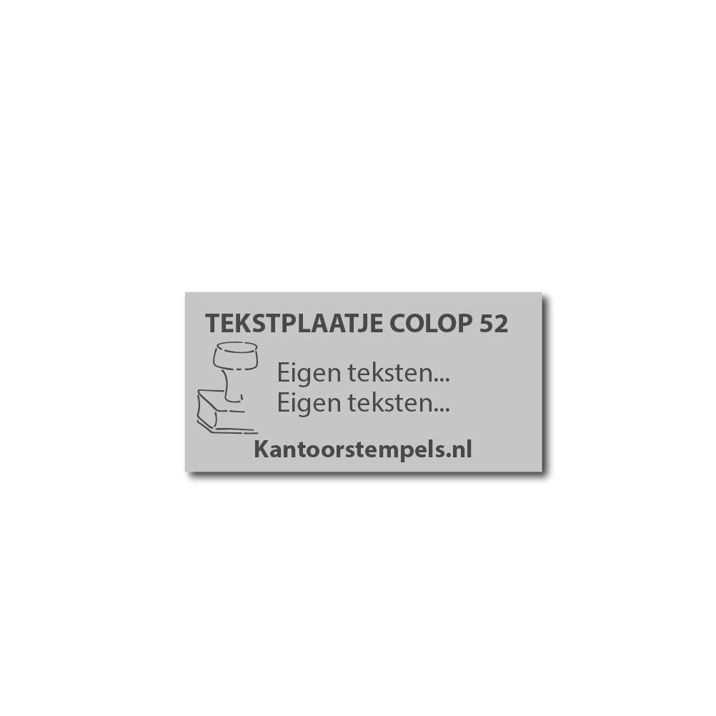 Tekstplaatje Colop Printer 52