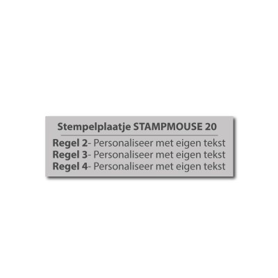 Stempelplaatje stampmouse 20 stempel