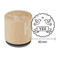 Houten handstempel "Woodies" Yes