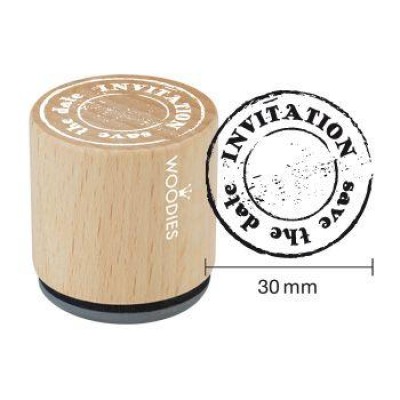 Uitnodiging stempel Houten handstempel "Woodies" | Invitation