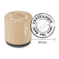 Uitnodiging stempel Houten handstempel "Woodies" | Invitation