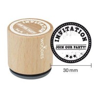 Uitnodiging stempel Houten handstempel "Woodies" |  Join our Party