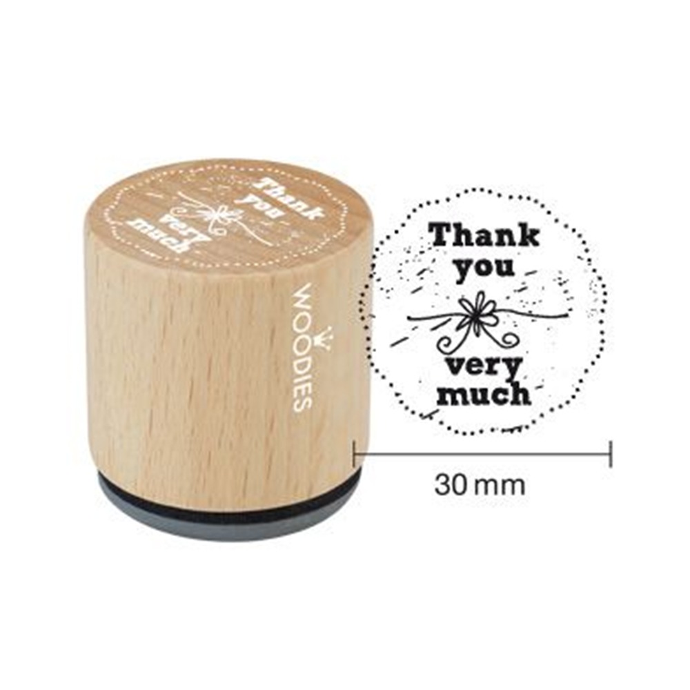 Houten handstempel "Woodies" | Thank you very much