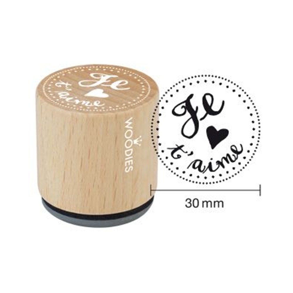 Houten handstempel "Woodies" | Je t'aime