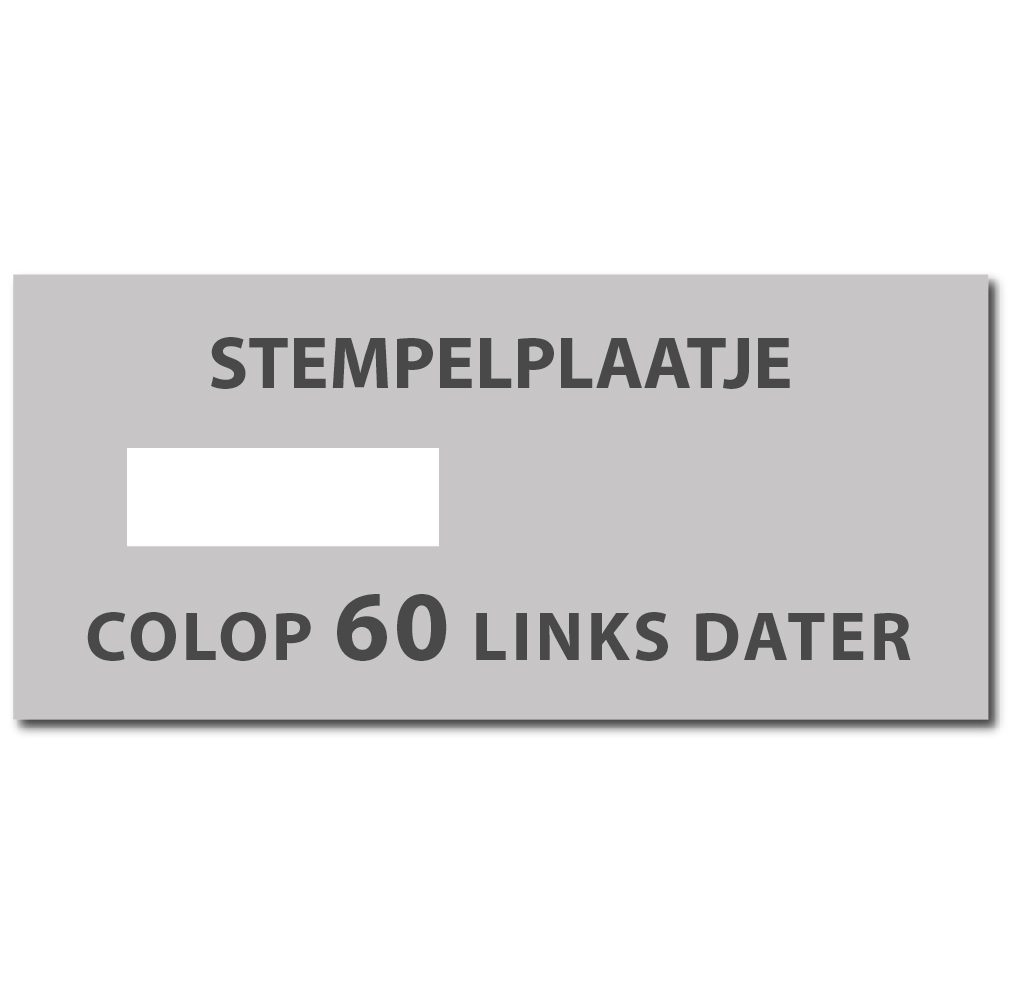 Tekstplaatje Colop Printer 60 datum links