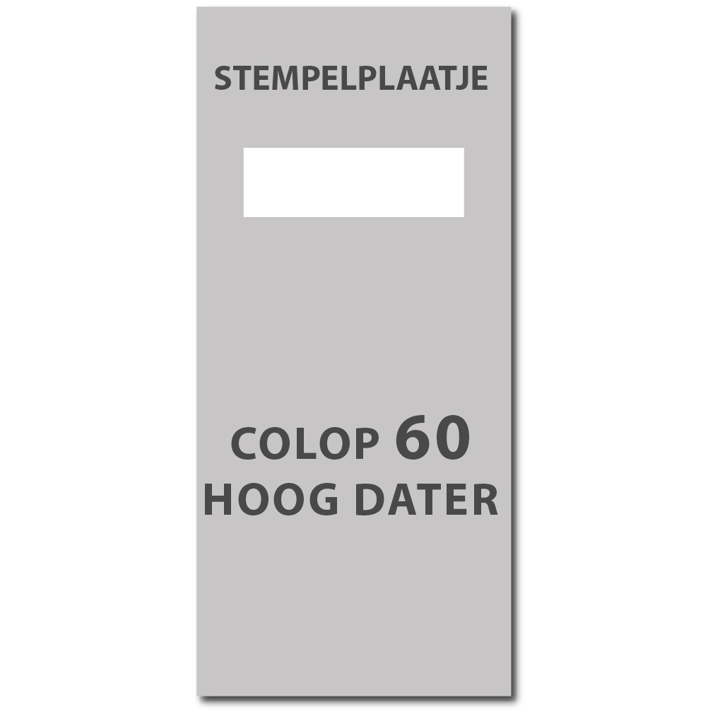 Tekstplaatje Colop Printer 60 datum hoog