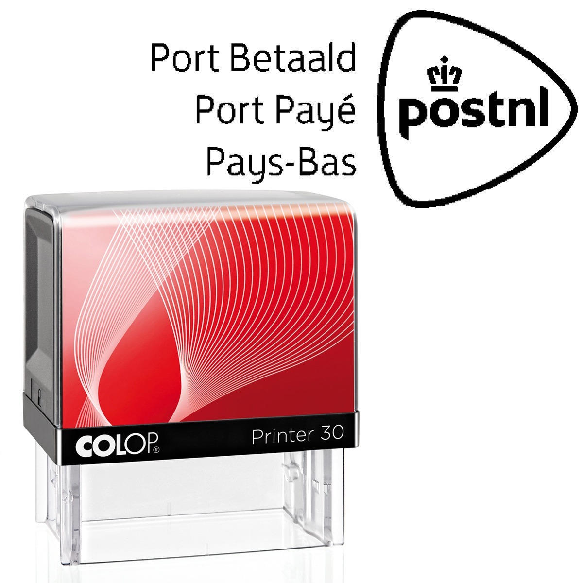 Port Betaald Stempel PostNL - Nationaal & Internationaal - Zelfinktend met Logo