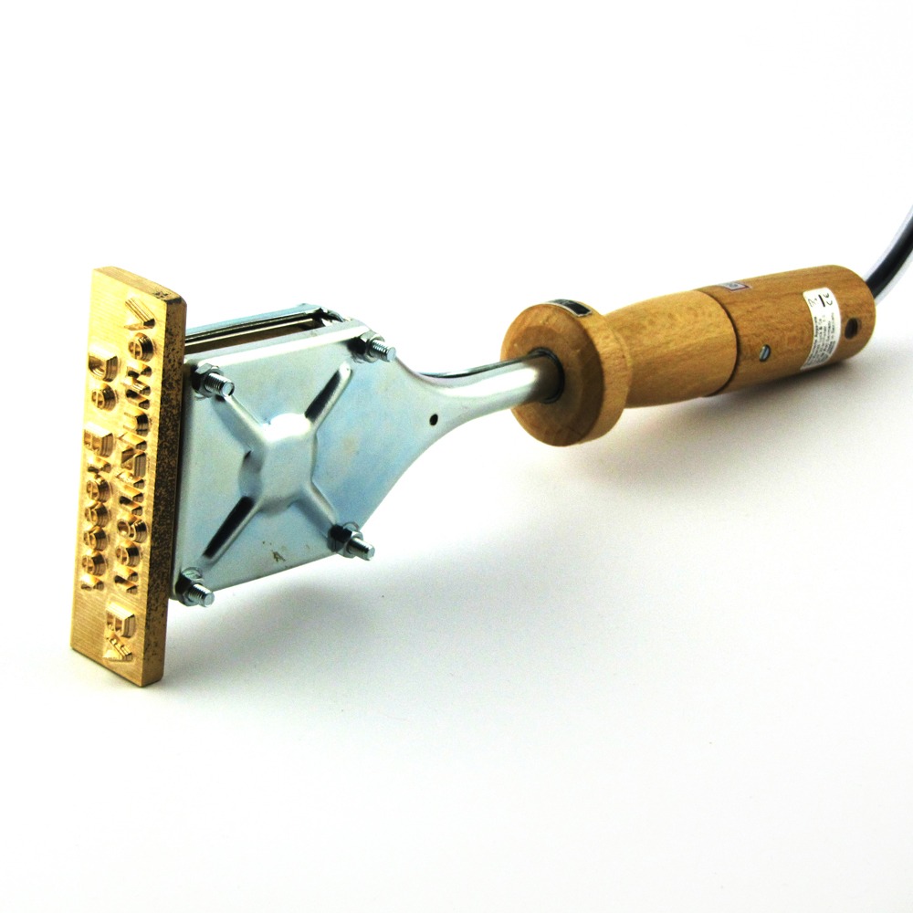 Brandstempel met tekst