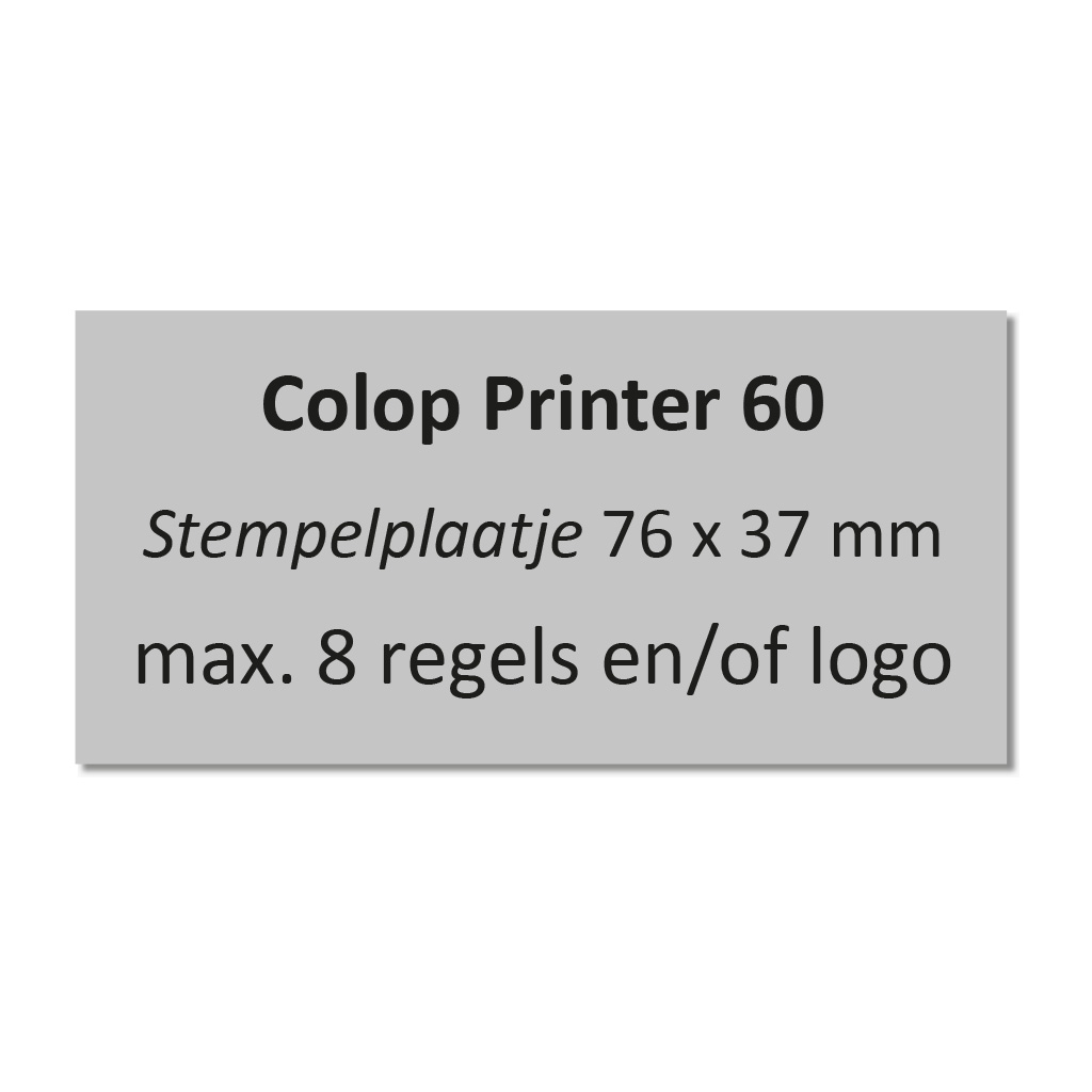 Tekstplaatje Colop Printer 60