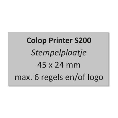 Tekstplaatje Colop Printer S 200
