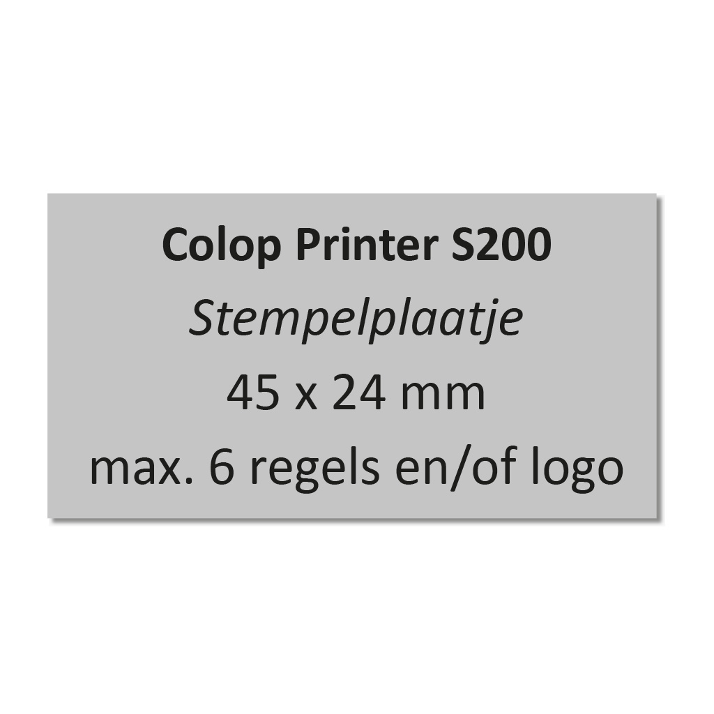 Tekstplaatje Colop Printer S 200