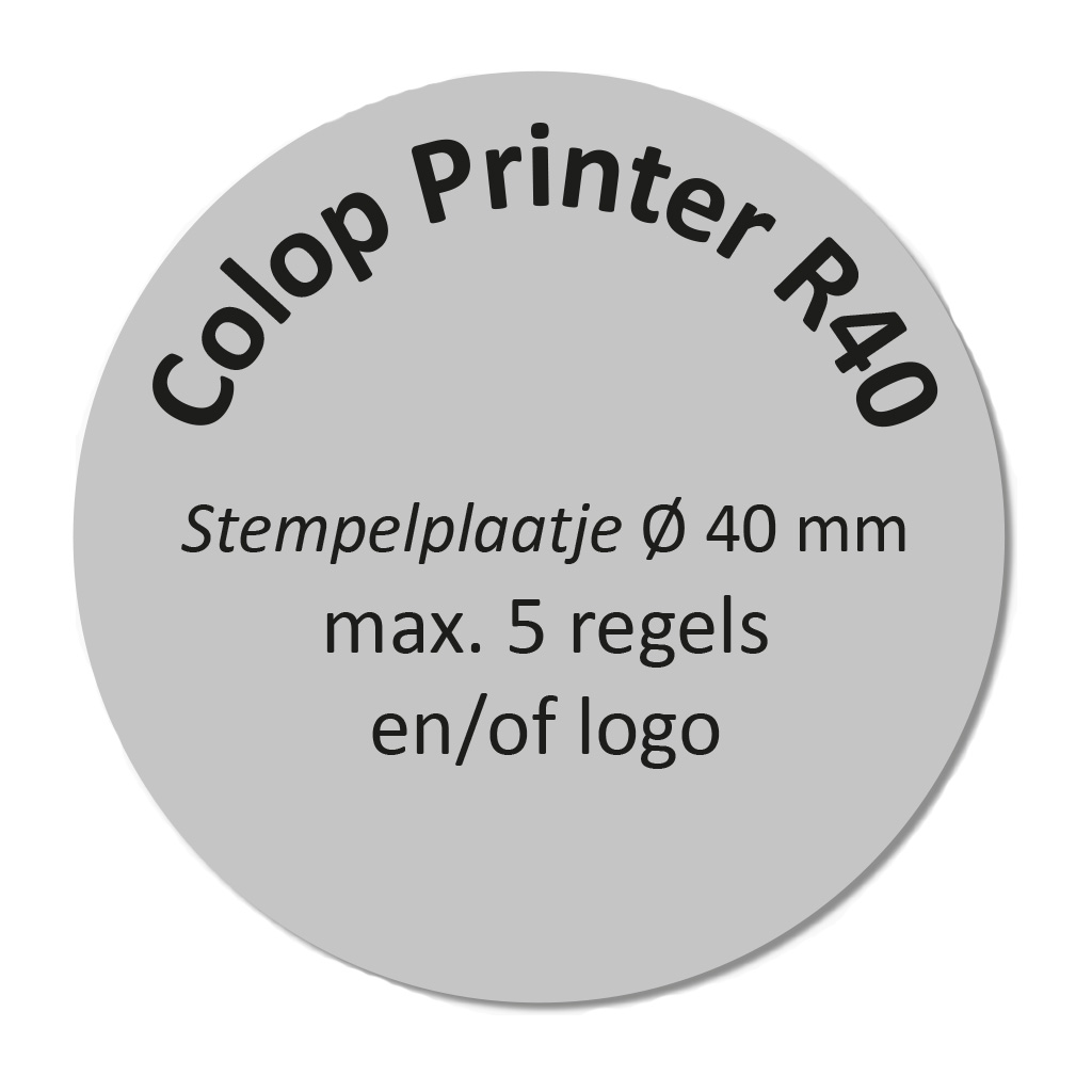 Tekstplaatje Colop Printer R40 | Kantoorstempels.nl
