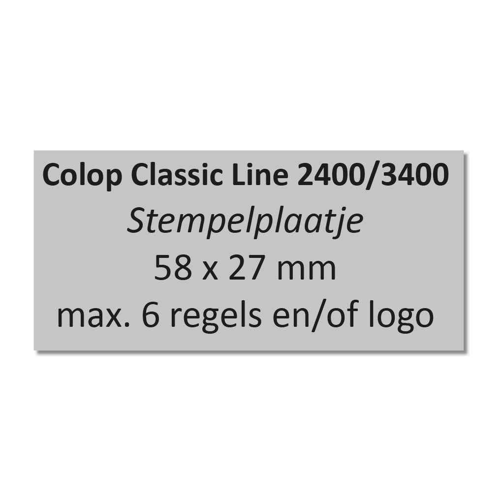 Stempelplaatje Colop 2400 & 3400