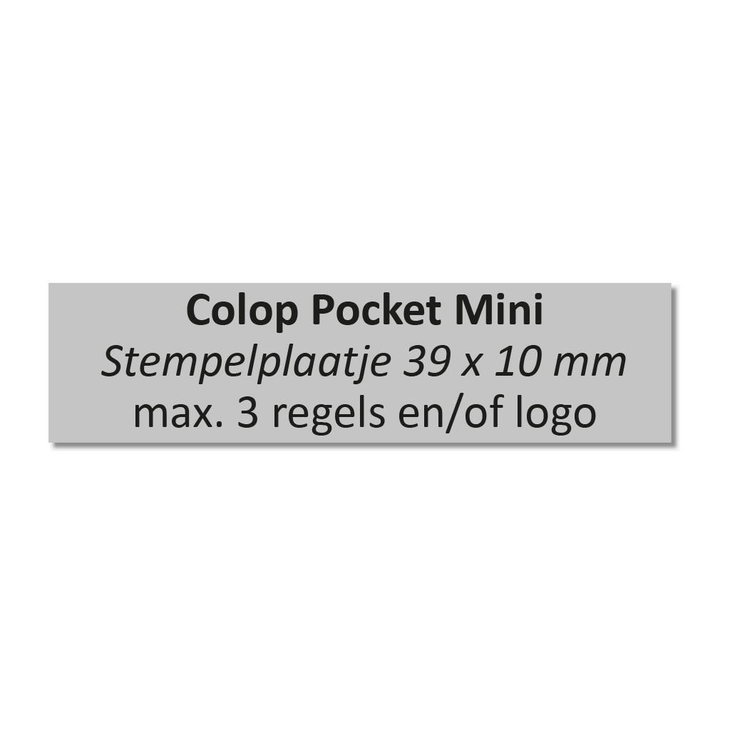 stempelplaatje Colop mini pocket