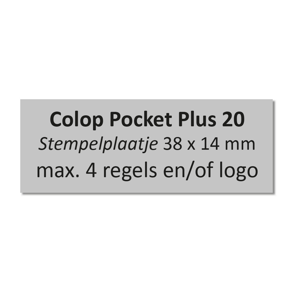 Tekstplaatje Colop Pocket Stempel 20
