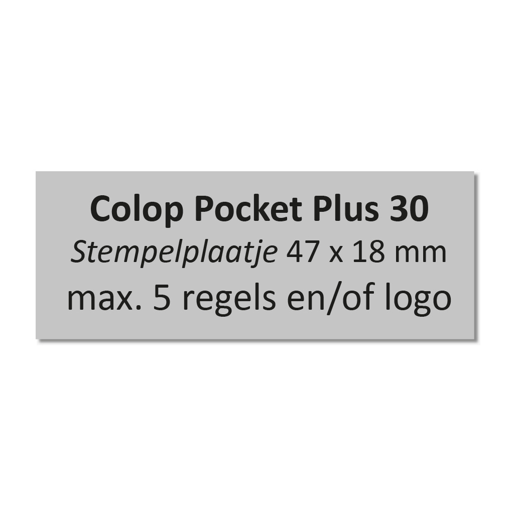 stempelplaatje colop pocket 30