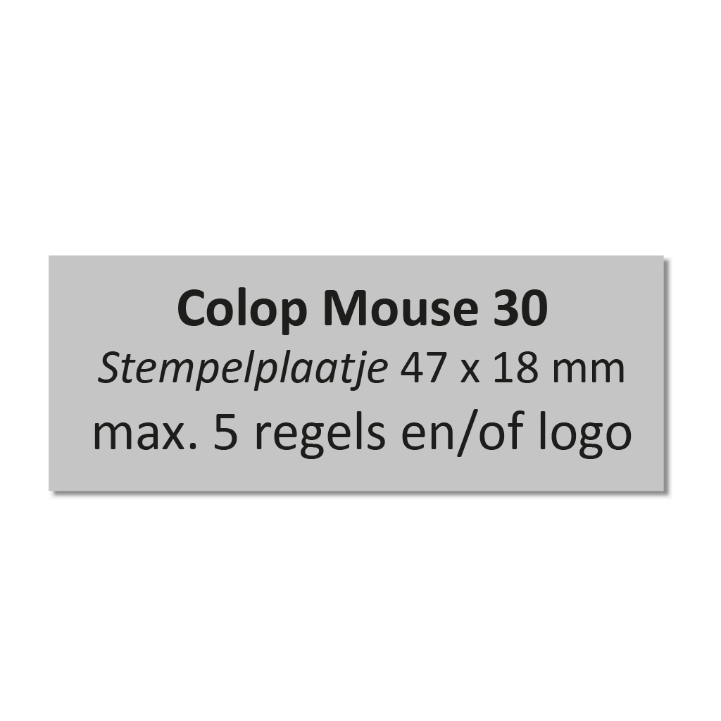 Stempelplaatje stampmouse 30 stempel