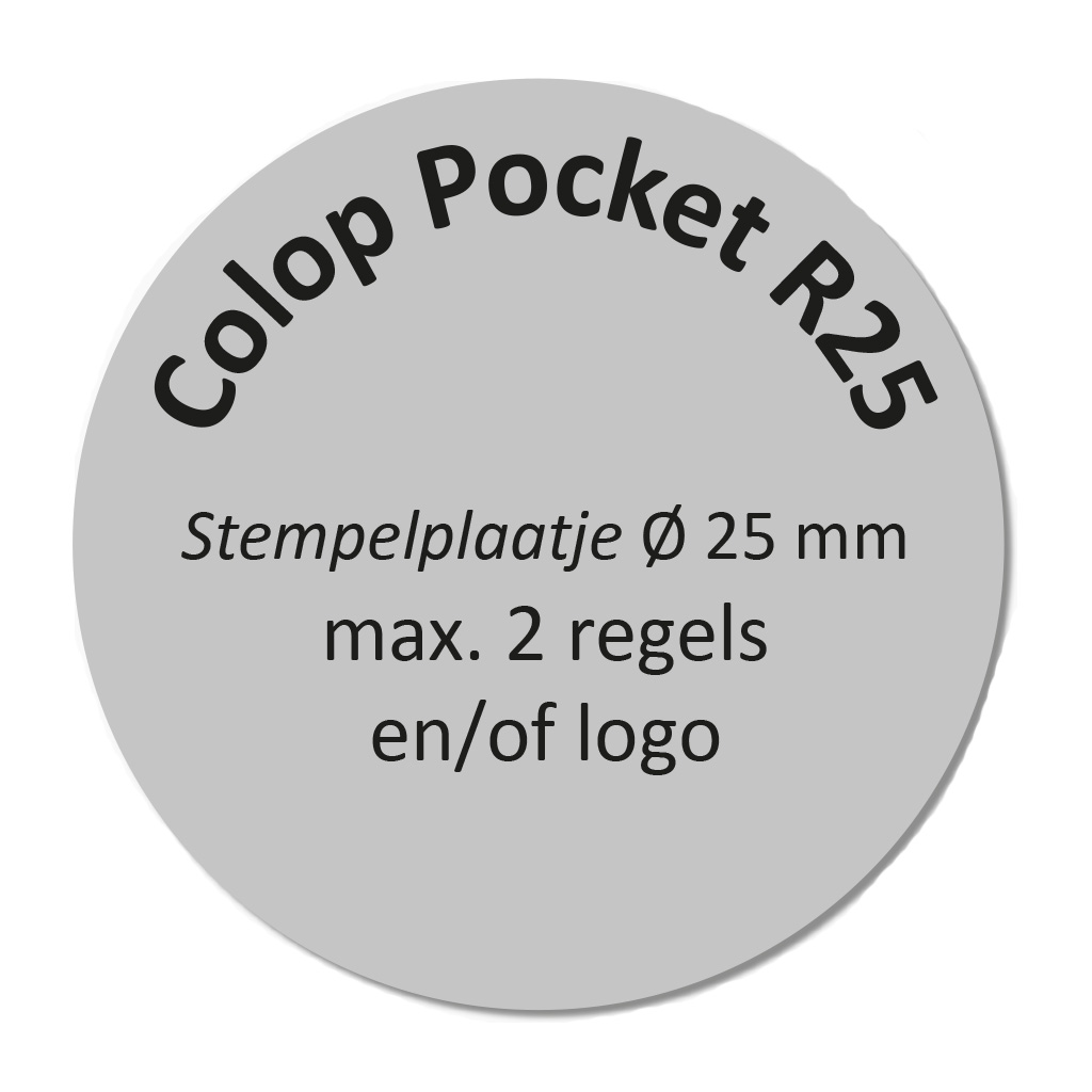 Tekstplaatje Colop Pocket Stempel R25