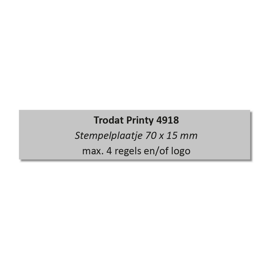 Stempelplaat Trodat Printy 4918
