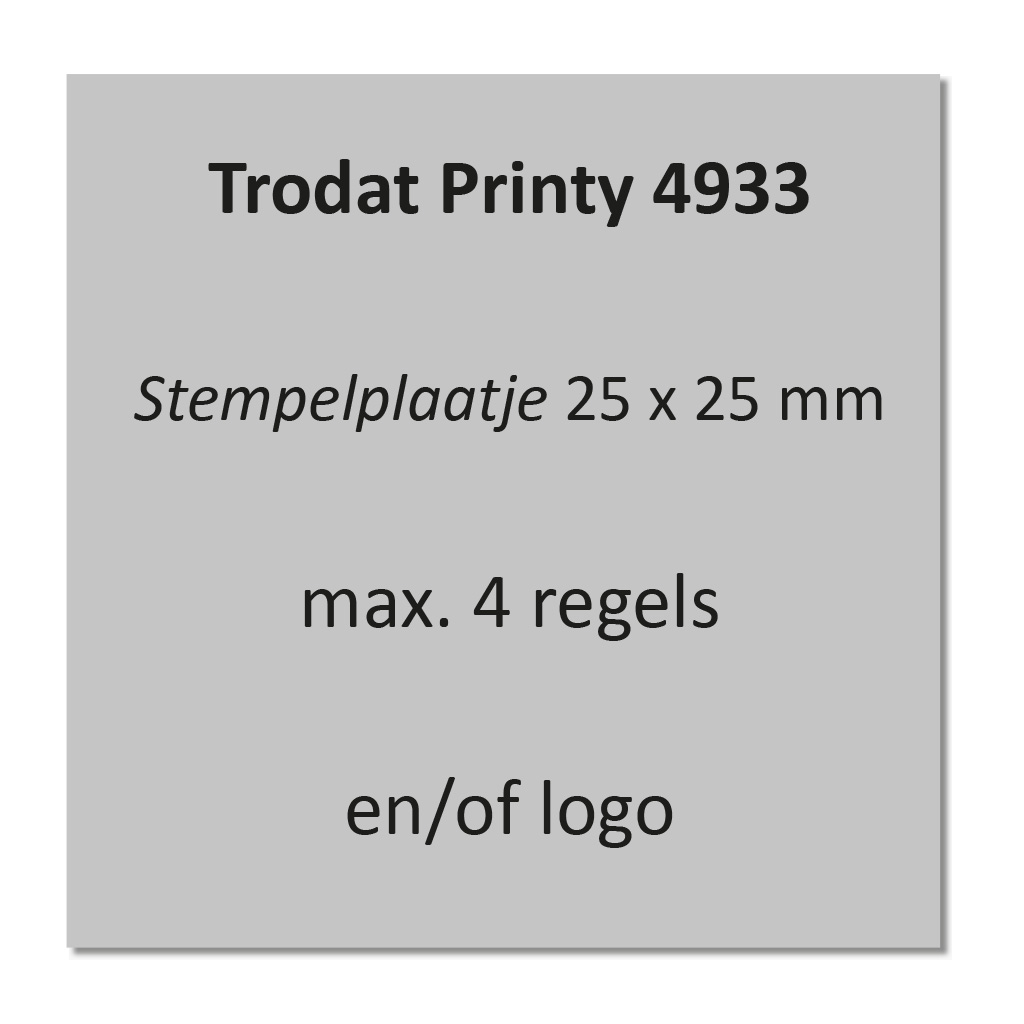 Stempelplaatje Trodat Printy 4933