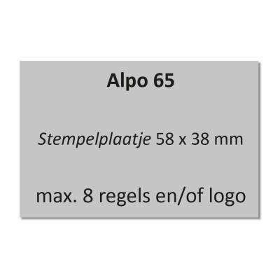 Stempelplaat Alpo 65 / Posta 65 / Justrite 65