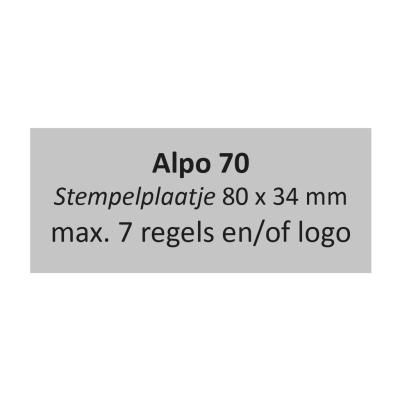Stempelplaat Alpo 70 / Posta 70 / Justrite 70