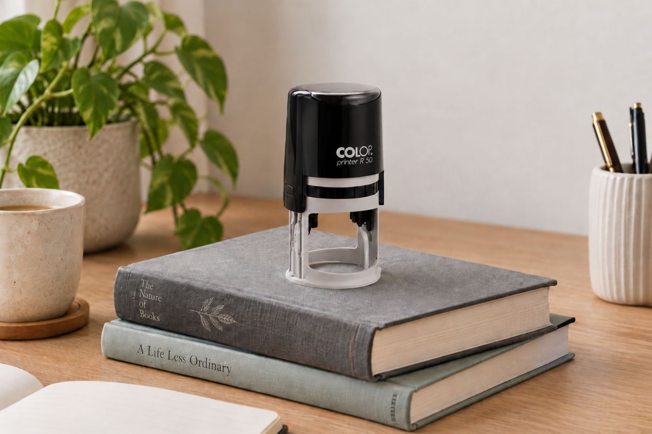 Colop Printer stempel op boeken