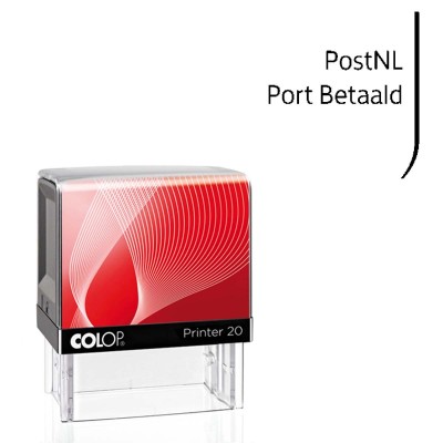 Port Betaald Stempel PostNL - Nationaal - Zelfinktend met Tekst