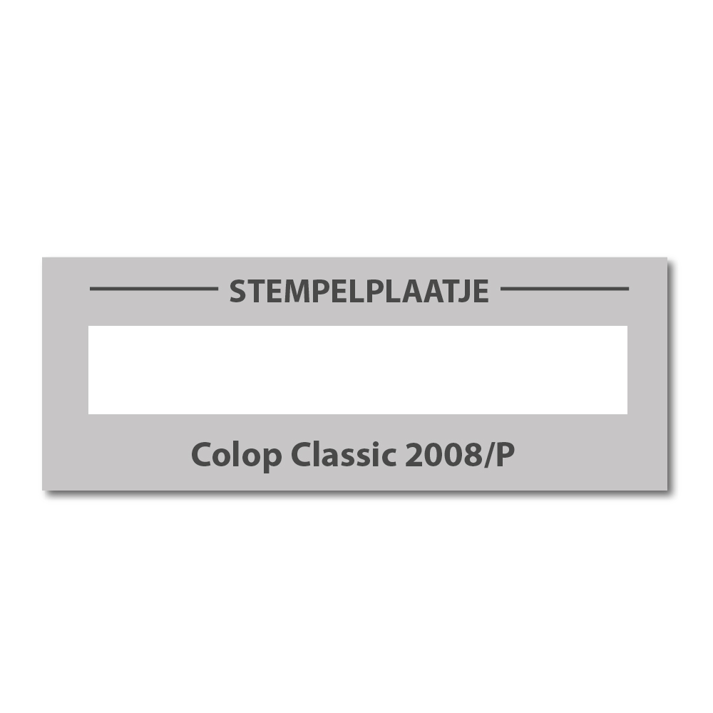 Tekstplaatje Colop Classic 2008/P en 2010/P