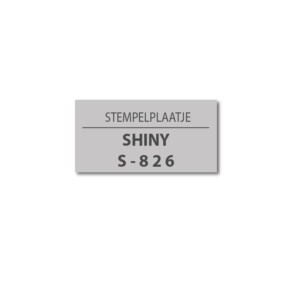 Tekstplaatje Shiny Printer 826