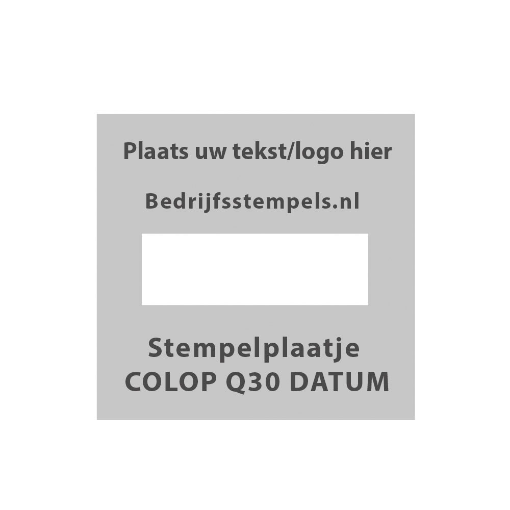 Tekstplaatje stempel Colop Printer Q30 met datum | Kantoorstempels.nl