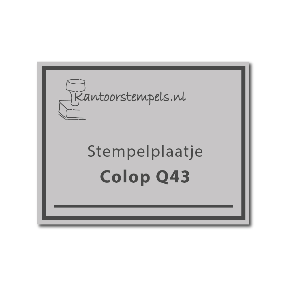 Tekstplaatje Colop Printer Q 43 | Kantoorstempels.nl