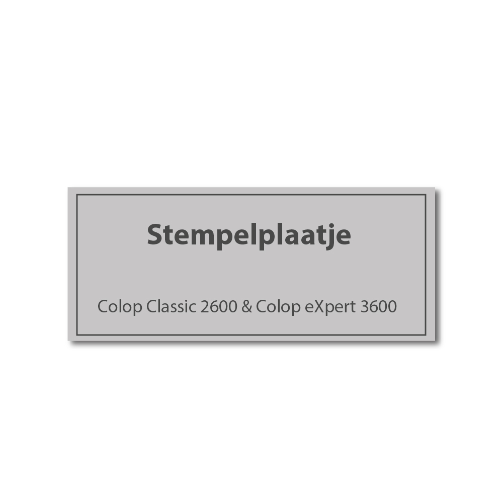 Tekstplaatje Colop Classic 2600 en 3600