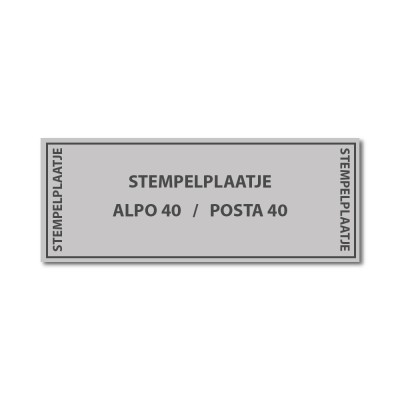 Stempelplaat Alpo 40 / Posta 40 / Justrite 40