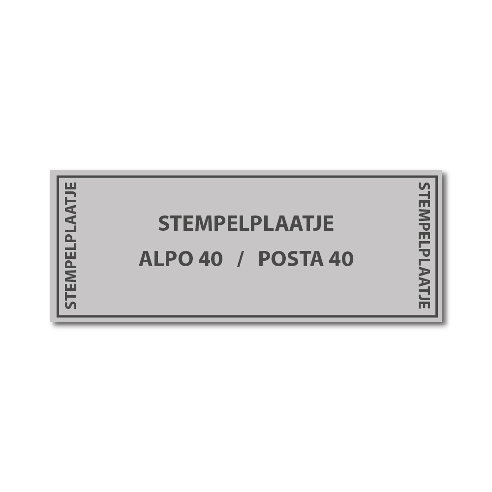 Stempelplaat Alpo 40 / Posta 40 / Justrite 40