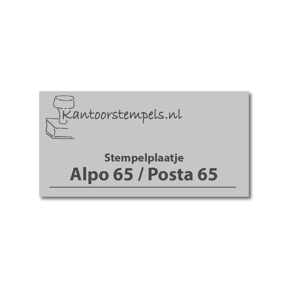 Stempelplaat Alpo 65 / Posta 65 / Justrite 65