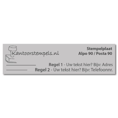 Stempelplaat Alpo 90 / Posta 90 / Justrite 90