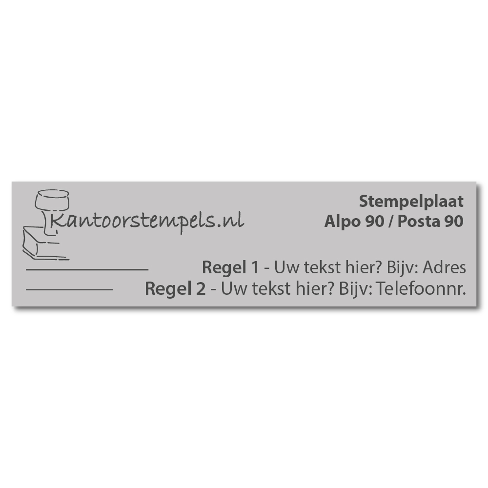 Stempelplaat Alpo 90 / Posta 90 / Justrite 90